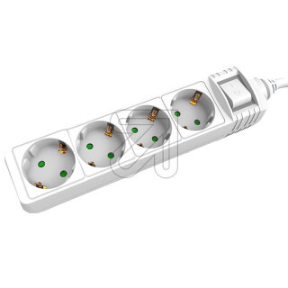 Hölter 4-fach Steckdosenleiste weiß mit Schalter 1x USB A +1x USB C GNBKCU04A
