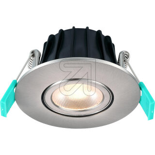 Sylvania 0005365 LED Einbaustrahler IP65 5,4W DIM, CCT, chrom 230V, Abstr.< 38°, dimmbar, schwenkbar