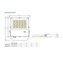 LeuchTek FLS7-200W-XW Flutlichtstrahler max. 200W Leistung und Lichtfarbe einstellbar