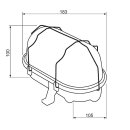 EGB 64000010 Oval-Armatur IP44 max. 60W grau Schiffsarmatur