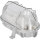 EGB 64000010 Oval-Armatur IP44 max. 60W grau Schiffsarmatur