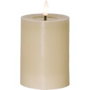 STARtrading LED-Echtwachs-Kerze "Flamme Flow Pillar" 15cm beige 060-12