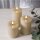 STARtrading LED-Echtwachs-Kerze "Flamme Flow Pillar" 15cm beige 060-12