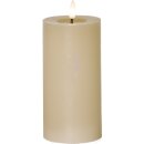 STARtrading LED-Echtwachs-Kerze "Flamme Flow Pillar" 17,5cm beige 060-13
