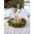 STARtrading LED-Echtwachs-Kerze "Flamme Flow Pillar" 17,5cm beige 060-13