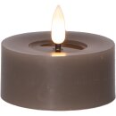 STARtrading LED-Echtwachs-Kerze "Flamme Flow T-Light" taupe 2er-Set 060-10