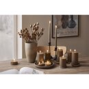 STARtrading LED-Echtwachs-Kerze "Flamme Flow T-Light" taupe 2er-Set 060-10