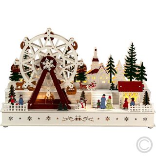 Konstsmide LED Holzsilhouette "Weihnachtsmarkt" 3244-250
