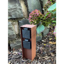 BOLD Steckdosensäule rostfarben IP44 2-fach Steckdose 10818