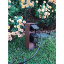 BOLD Steckdosensäule rostfarben IP44 2-fach Steckdose 10818