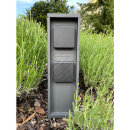 BOLD Steckdosensäule anthrazit IP44 2-fach Steckdose 10614