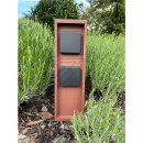 BOLD Steckdosensäule rostfarben IP44 4-fach Steckdose 10617