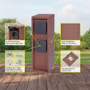 BOLD Steckdosensäule rostfarben IP44 4-fach Steckdose 10617