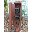 BOLD Steckdosensäule rostfarben IP44 2-fach Steckdose 10633