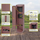 BOLD Steckdosensäule rostfarben IP44 2-fach Steckdose 10633