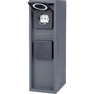 BOLD Steckdosensäule anthrazit IP44 4-fach Steckdose 10616