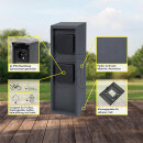 BOLD Steckdosensäule anthrazit IP44 4-fach Steckdose 10616