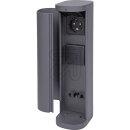 BOLD Steckdosensäule anthrazit IP44 2-fach Steckdose...