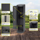 BOLD Steckdosensäule anthrazit IP44 2-fach Steckdose 10632