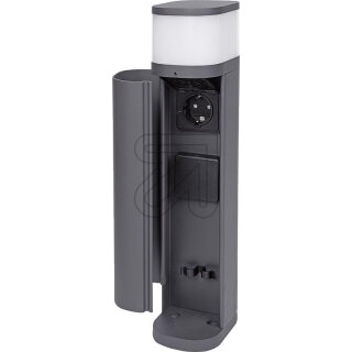 BOLD Energie/Lichtsäule anthrazit IP44 2-fach Steckdose 11773