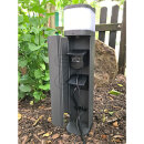 BOLD Energie/Lichtsäule anthrazit IP44 2-fach Steckdose 11773