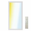 Müller-Licht LED Aufbaupanel Calida Switch Tone 60x30cm Weiß 24W 1800lm CCT 2700K-6500K dimmbar Fernbedienung