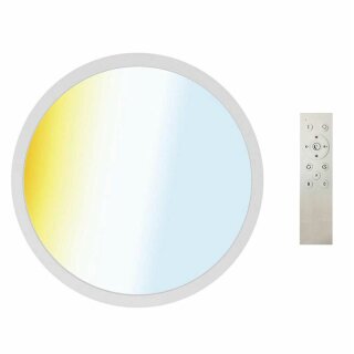 Müller-Licht LED Aufbaupanel Calida Switch Tone Ø40cm Weiß 24W 2000lm CCT 2700K - 6500K dimmbar Fernbedienung