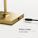 SIGOR NUINDIE LED Akku-Tischleuchte gold 2.2W 180lm 45° rund 2200/2700K 4546101 USB-C