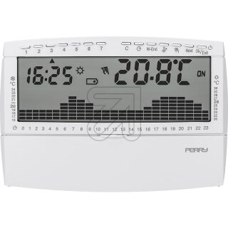 Perry Electric Digitale Raumthermostatuhr 1CR CR018BS