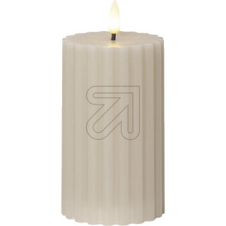 STARtrading LED-Wachskerze "Flamme Stripe" beige 061-67