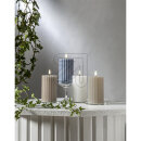 STARtrading LED-Wachskerze "Flamme Stripe" beige 061-67