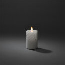 KonstSmide LED Echtwachskerze weiß mit Kristallen 11,8cm 1837-100