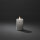 KonstSmide LED Echtwachskerze weiß mit Kristallen 11,8cm 1837-100