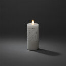 KonstSmide LED Echtwachskerze weiß mit Kristallen 16,8cm 1839-100