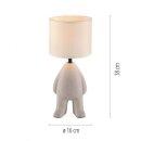 JUST LIGHT Tischleuchte "TED" beige stehend 14191-39