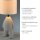 JUST LIGHT Tischleuchte "TED" beige stehend 14191-39