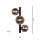 Paul Neuhaus LED-Wandleuchte Popsicle schwarz 9W 3000K 9583-18