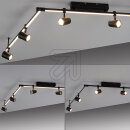 Paul Neuhaus LED-Strahler "Barik" schwarz 6-flg. GU10 6526-18