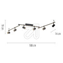 Paul Neuhaus LED-Strahler "Barik" schwarz 6-flg. GU10 6526-18