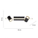 Paul Neuhaus LED-Strahler "Barik" schwarz 2-flg. GU10 6524-18
