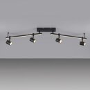 Paul Neuhaus LED-Strahler "Barik" schwarz 4-flg. 6525-18