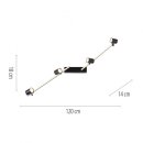 Paul Neuhaus LED-Strahler "Barik" schwarz 4-flg. 6525-18