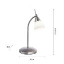 Paul Neuhaus LED-Tischleuchte stahl 3000K 3W 4001-55