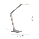 Paul Neuhaus LED-Tischleuchte "Samsky" 8W silber 4304-55