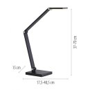 Paul Neuhaus LED-Tischleuchte "Samsky" 8W grau 4304-15