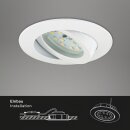 3x Briloner LED Einbauleuchte rund Weiß IP23 3 x...