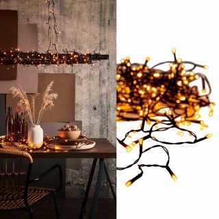 Eglo 411519 LED Lichterkette Golden Warm White IP44 innen & außen extra warmweiß 2000K 180 LEDs 12,6m