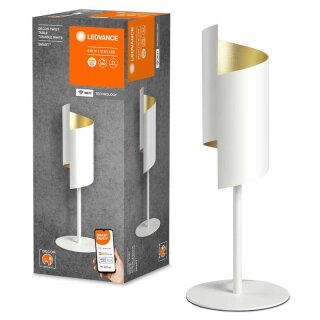 Ledvance Smart+ LED Tischlampe Decor Twist Weiß 12W 840lm CCT 3000K - 6500K Dimmbar App Google Alexa WiFi