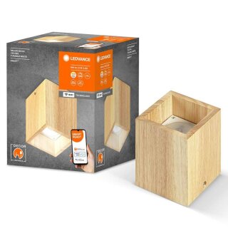 Ledvance Smart+ LED Deckenleuchte Decor Wood Ceiling Holz 8W 640lm CCT 3000K - 6500K Dimmbar App Google Alexa WiFi