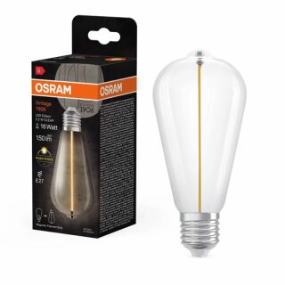 Osram LED Filament Magnetic ST64 Edison Vintage 1906 2,2W = 16W E27 klar 150lm warmweiß 2700K